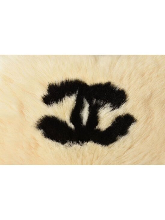 Chanel Bangle Rabbit Rabbit Fur Coco Mark Cufflinks Bracelet Wristband - Picture 5 of 10